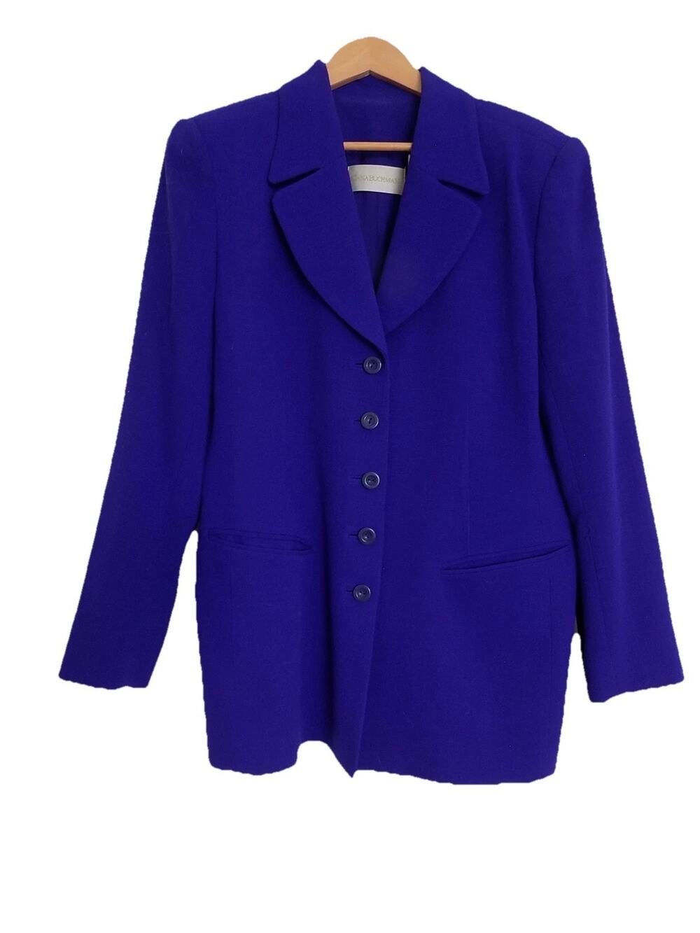Dana Buchman purple wool blazer size 16